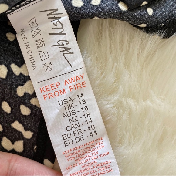 Nasty Gal Feelin’ Dot Button Down Shirt - Size 14 - Picture 8 of 11